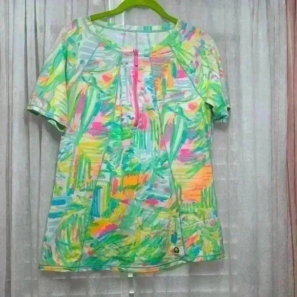 Lilly Pulitzer Other - Lilly Pulitzer Luxletic Medium Rashguard Top with back zip pocket. Item# 9T